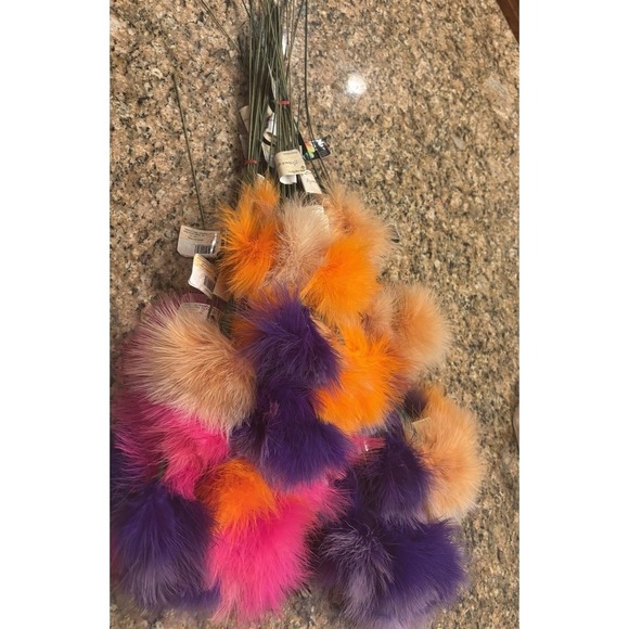 Touch Of Nature Other - Touch Of Nature Floral Decor Faux Fur Pom Pom Stem  50+ Various Colors